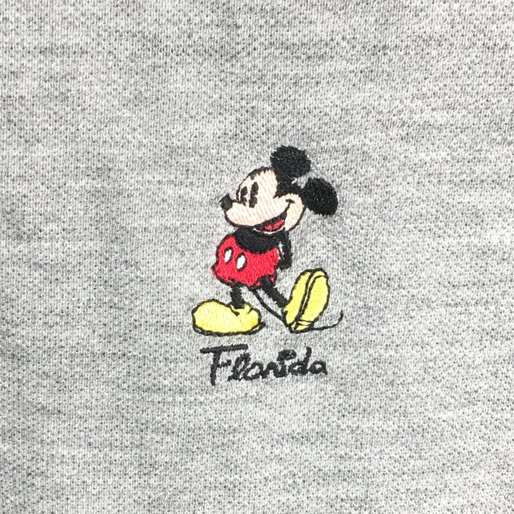 Disney Men's X-Large Gray Polo Short Sleeve Shirt Embroidered Mickey Mouse - Picture 8 of 8